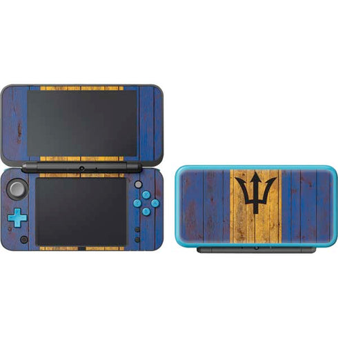 Barbados Flag Dark Wood Nintendo 2DS XL (2017) Skin
